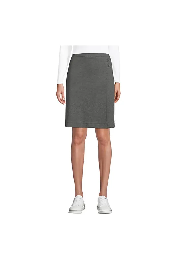 Lands039 End Skirts and Skorts Women Knit Skort Above The Knee Charcoal Heather Lands039 End Skirts and Skorts Women Knit Skort Above The Knee Charcoal Heather