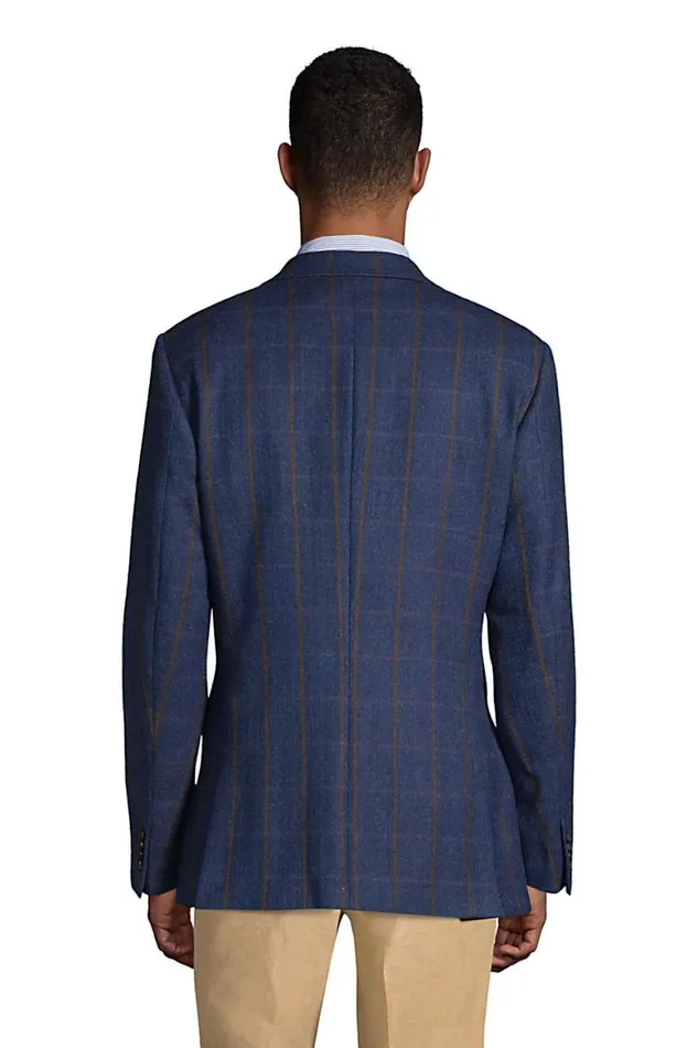 Lands039 End Sportcoats and Blazers Men Traditional Fit Wool Pattern Sport Coat Navy Herringbone Windowpane Lands039 End Sportcoats and Blazers Men Traditional Fit Wool Pattern Sport Coat Navy Herringbone Windowpane
