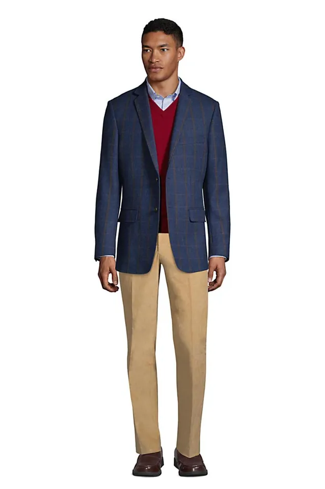 Lands039 End Sportcoats and Blazers Men Traditional Fit Wool Pattern Sport Coat Navy Herringbone Windowpane Lands039 End Sportcoats and Blazers Men Traditional Fit Wool Pattern Sport Coat Navy Herringbone Windowpane