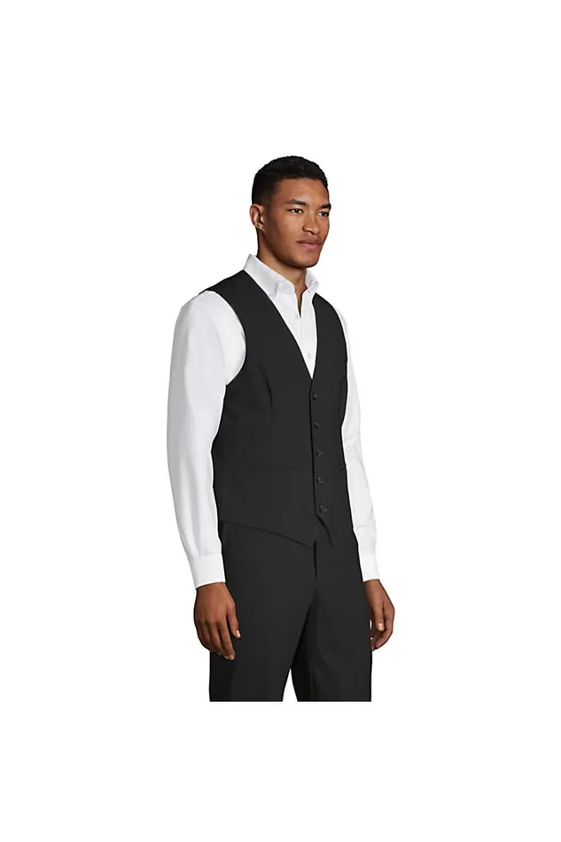Lands039 End Sportcoats and Blazers Men Washable Wool Vest Black Lands039 End Sportcoats and Blazers Men Washable Wool Vest Black