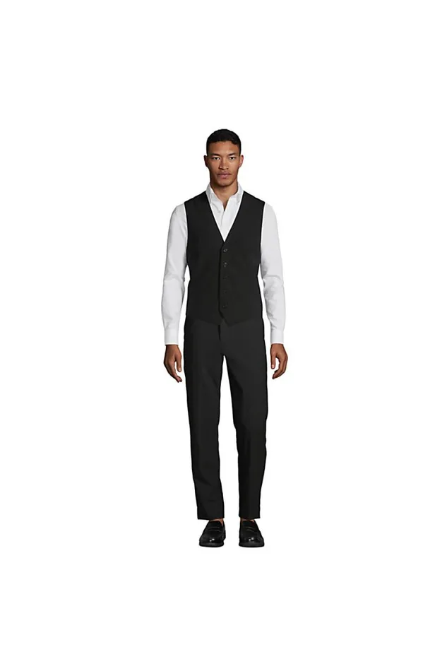 Lands039 End Sportcoats and Blazers Men Washable Wool Vest Black Lands039 End Sportcoats and Blazers Men Washable Wool Vest Black