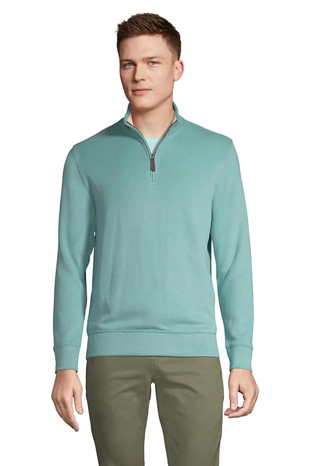 Lands039 End Sweaters Men Bedford Rib Heather Quarter Zip Sweater Teal Shadow Heather Lands039 End Sweaters Men Bedford Rib Heather Quarter Zip Sweater Teal Shadow Heather