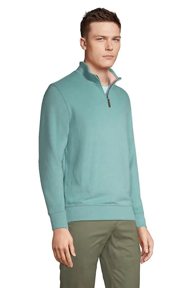 Lands039 End Sweaters Men Bedford Rib Heather Quarter Zip Sweater Teal Shadow Heather Lands039 End Sweaters Men Bedford Rib Heather Quarter Zip Sweater Teal Shadow Heather