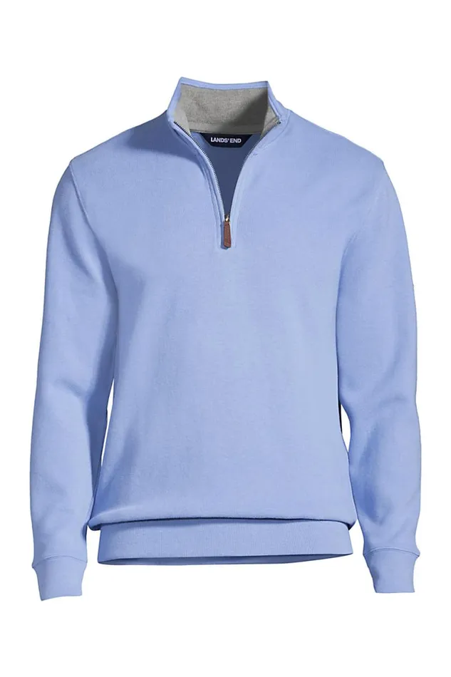 Lands039 End Sweaters Men Big Bedford Rib Quarter Zip Sweater Cloudy Blue Lands039 End Sweaters Men Big Bedford Rib Quarter Zip Sweater Cloudy Blue