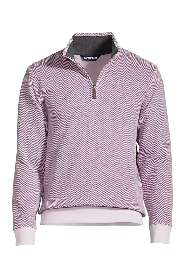 Lands039 End Sweaters Men Big Print Bedford Rib Quarter Zip Sweater Mystical Grape Herringbone Lands039 End Sweaters Men Big Print Bedford Rib Quarter Zip Sweater Mystical Grape Herringbone