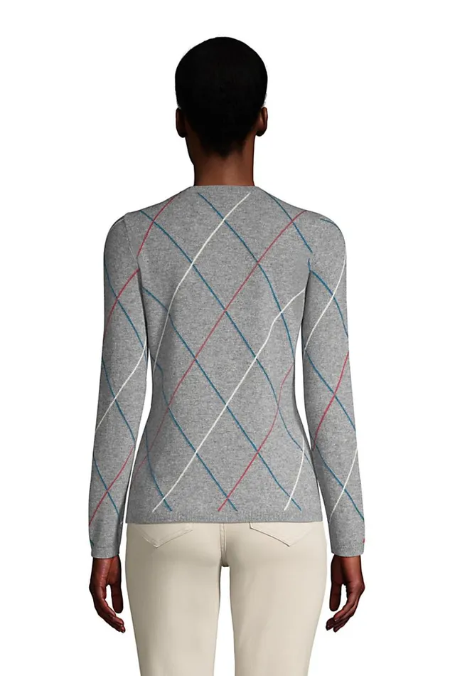 Lands039 End Sweaters Women Cashmere Cardigan Sweater Rubellite Argyle Lands039 End Sweaters Women Cashmere Cardigan Sweater Rubellite Argyle