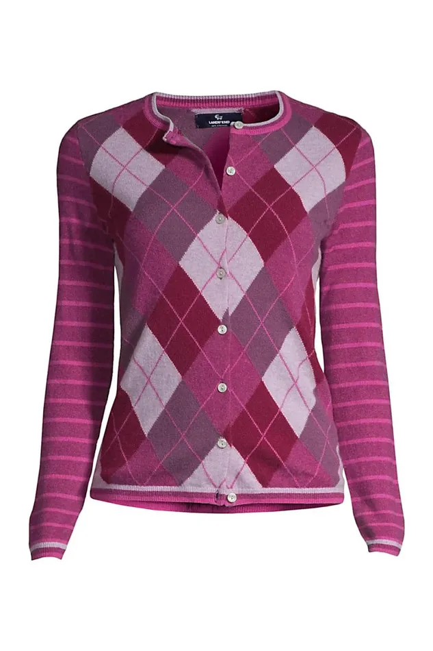 Lands039 End Sweaters Women Cashmere Cardigan Sweater Rubellite Argyle Lands039 End Sweaters Women Cashmere Cardigan Sweater Rubellite Argyle