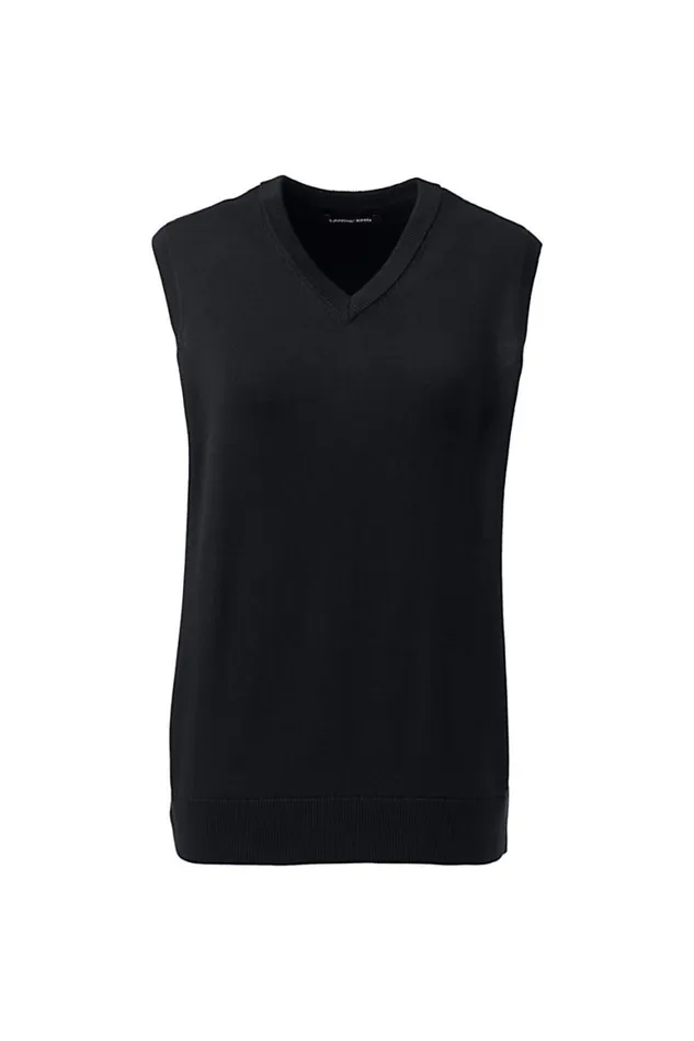Lands039 End Sweaters Women Cotton Modal Fine Gauge Sweater Vest Black Lands039 End Sweaters Women Cotton Modal Fine Gauge Sweater Vest Black