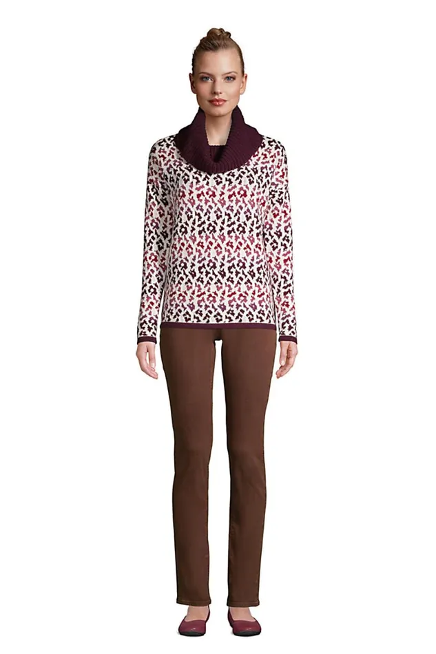 Lands039 End Sweaters Women Cozy Lofty Cowl Neck Sweater Purple Ombre Leopard Lands039 End Sweaters Women Cozy Lofty Cowl Neck Sweater Purple Ombre Leopard