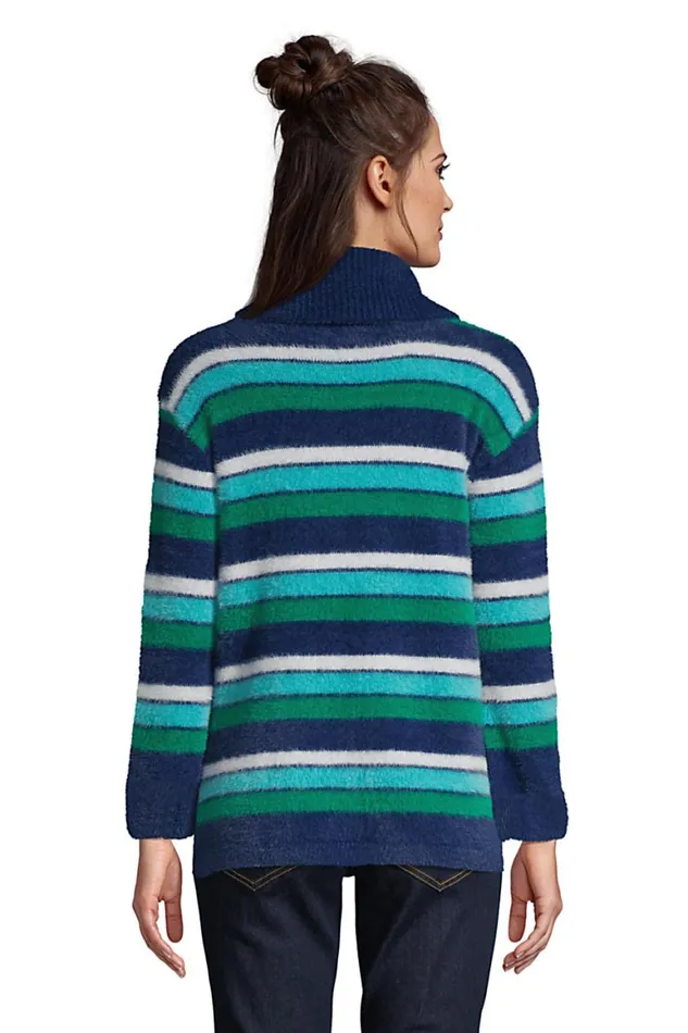 Lands039 End Sweaters Women Eyelash Cowl Neck Sweater 8211 Stripe Deep Sea Navy Multi Stripe Lands039 End Sweaters Women Eyelash Cowl Neck Sweater 8211 Stripe Deep Sea Navy Multi Stripe