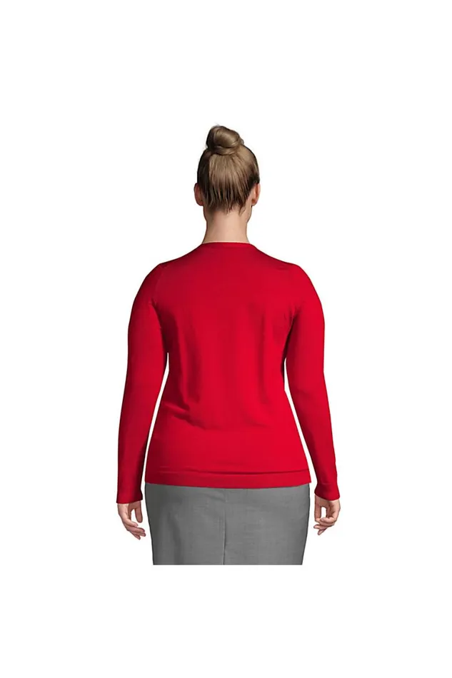 Lands039 End Sweaters Women Plus Size Performance Cardigan Sweater Black