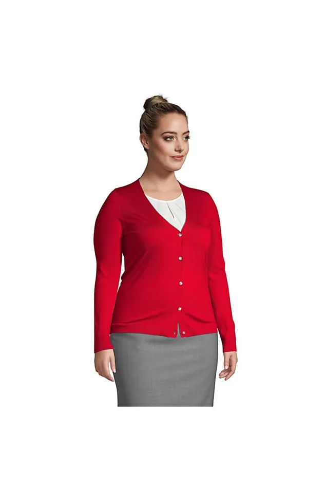 Lands039 End Sweaters Women Plus Size Performance Cardigan Sweater Black