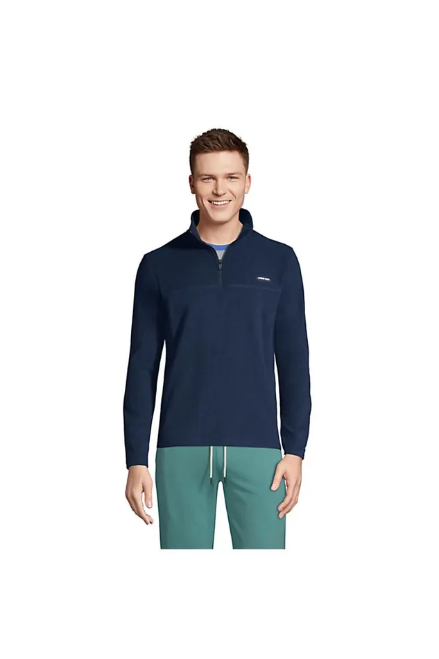 Lands039 End Sweatshirts and Hoodies Men Fleece Quarter Zip Pullover Top Radiant Navy Lands039 End Sweatshirts and Hoodies Men Fleece Quarter Zip Pullover Top Radiant Navy