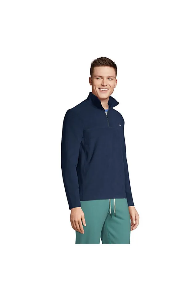 Lands039 End Sweatshirts and Hoodies Men Fleece Quarter Zip Pullover Top Radiant Navy Lands039 End Sweatshirts and Hoodies Men Fleece Quarter Zip Pullover Top Radiant Navy