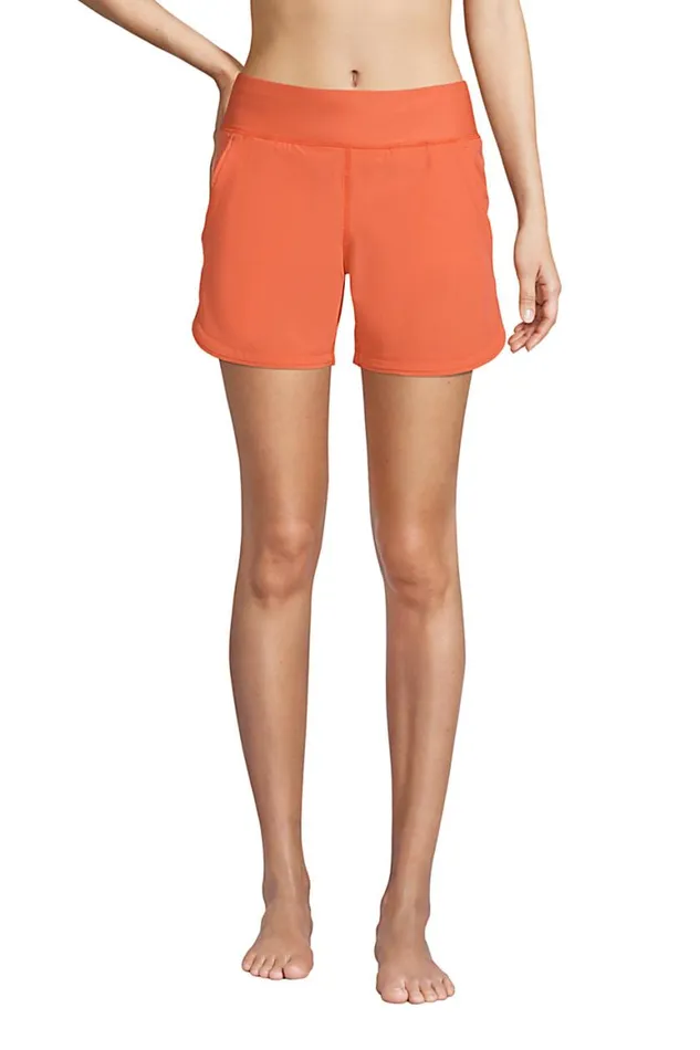 Lands039 End Swimsuits Women 5034 Quick Dry Elastic Waist Board Shorts Swim Coverup Shorts With Panty Papaya Orange Lands039 End Swimsuits Women 5034 Quick Dry Elastic Waist Board Shorts Swim Coverup Shorts With Panty Papaya Orange
