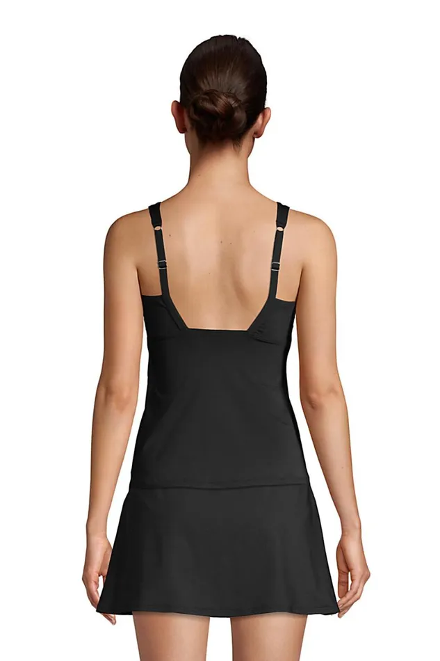 Lands039 End Swimsuits Women Chlorine Resistant Cut Out Tankini Top Swimsuit With Adjustable Straps Black Lands039 End Swimsuits Women Chlorine Resistant Cut Out Tankini Top Swimsuit With Adjustable Straps Black