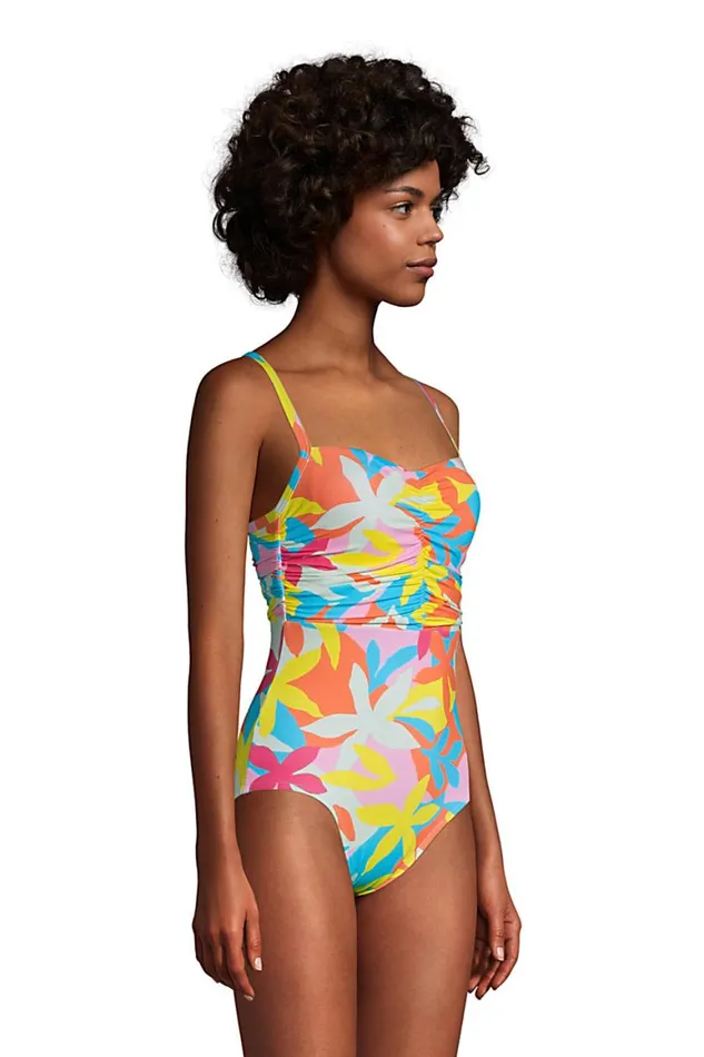 Lands039 End Swimsuits Women Chlorine Resistant Tummy Control Sweetheart One Piece Swimsuit With Adjustable Straps Turquoise Multi Graphic Floral Lands039 End Swimsuits Women Chlorine Resistant Tummy Control Sweetheart One Piece Swimsuit With Adjustable Straps Turquoise Multi Graphic Floral