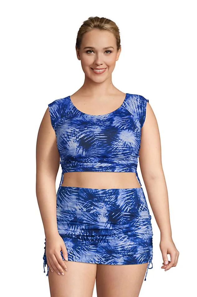 Lands039 End Swimsuits Women Plus Size Chlorine Resistant Adjustable Cap Sleeve Bikini Top Swimsuit Deep Sea Navy Tie Dye Palm Lands039 End Swimsuits Women Plus Size Chlorine Resistant Adjustable Cap Sleeve Bikini Top Swimsuit Deep Sea Navy Tie Dye Palm
