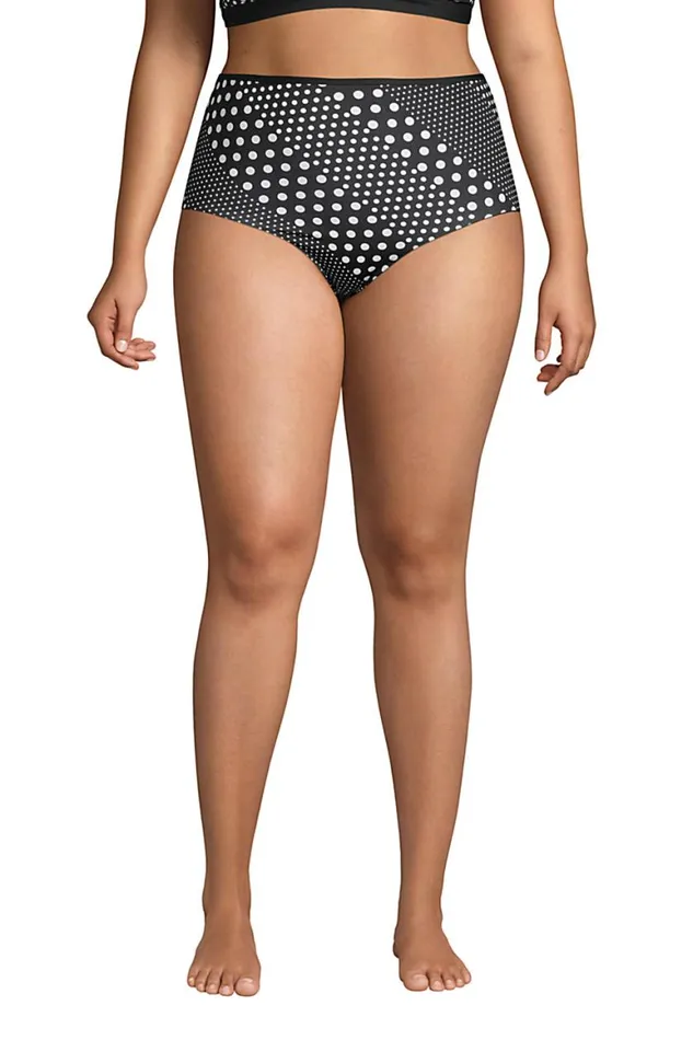 Lands039 End Swimsuits Women Plus Size Chlorine Resistant Reversible High Waisted Bikini Bottoms Black Lands039 End Swimsuits Women Plus Size Chlorine Resistant Reversible High Waisted Bikini Bottoms Black
