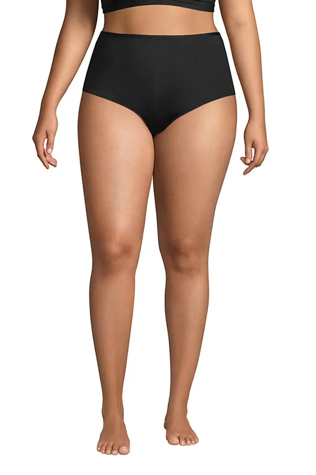 Lands039 End Swimsuits Women Plus Size Chlorine Resistant Reversible High Waisted Bikini Bottoms Black Lands039 End Swimsuits Women Plus Size Chlorine Resistant Reversible High Waisted Bikini Bottoms Black