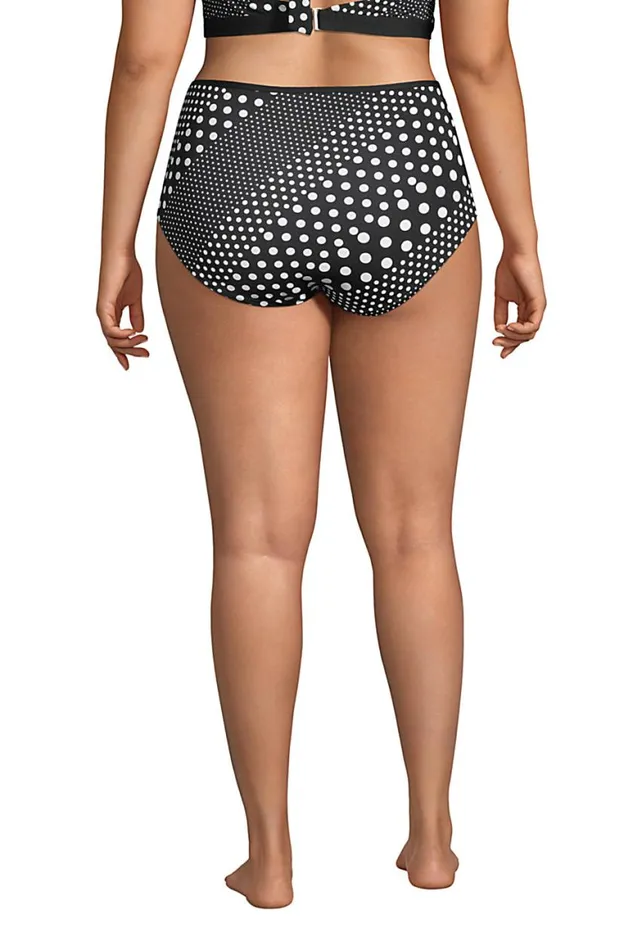 Lands039 End Swimsuits Women Plus Size Chlorine Resistant Reversible High Waisted Bikini Bottoms Black Lands039 End Swimsuits Women Plus Size Chlorine Resistant Reversible High Waisted Bikini Bottoms Black