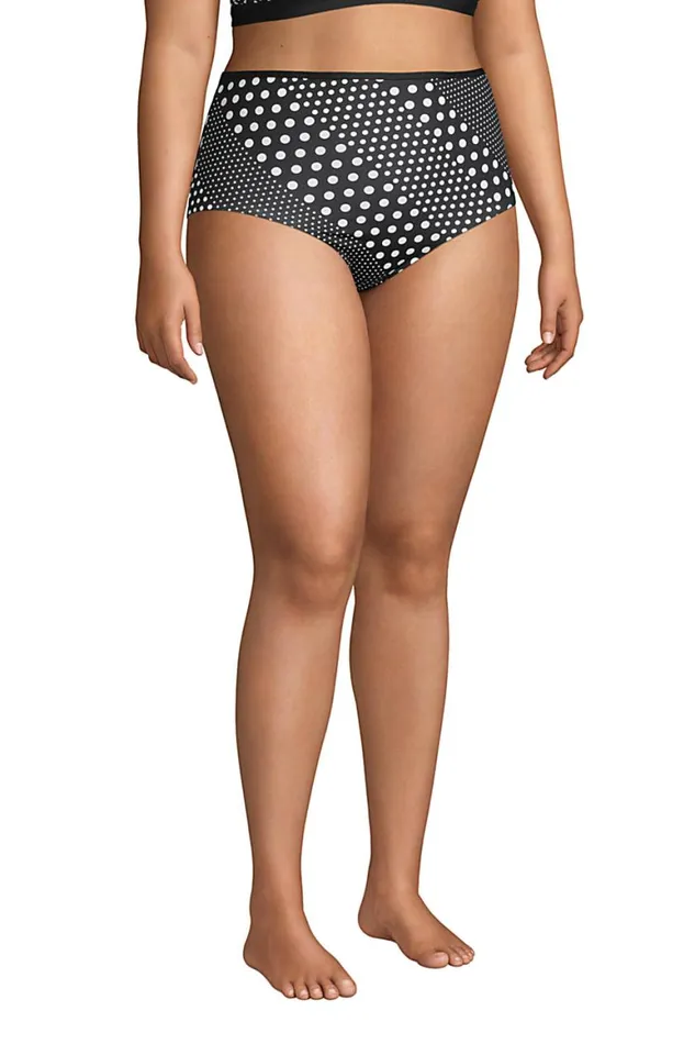 Lands039 End Swimsuits Women Plus Size Chlorine Resistant Reversible High Waisted Bikini Bottoms Black Lands039 End Swimsuits Women Plus Size Chlorine Resistant Reversible High Waisted Bikini Bottoms Black