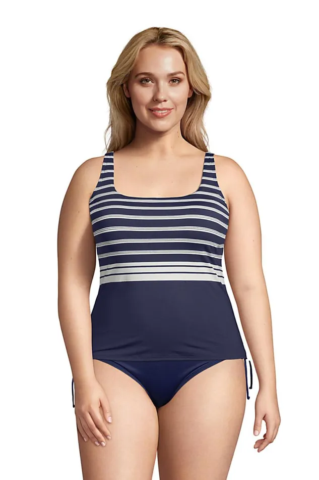 Lands039 End Swimsuits Women Plus Size Chlorine Resistant Square Neck Underwire Tankini Top Swimsuit Adjustable Straps Navy Lands039 End Swimsuits Women Plus Size Chlorine Resistant Square Neck Underwire Tankini Top Swimsuit Adjustable Straps Navy