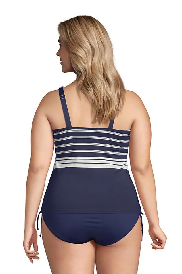 Lands039 End Swimsuits Women Plus Size Chlorine Resistant Square Neck Underwire Tankini Top Swimsuit Adjustable Straps Navy Lands039 End Swimsuits Women Plus Size Chlorine Resistant Square Neck Underwire Tankini Top Swimsuit Adjustable Straps Navy