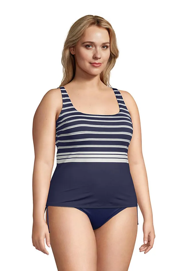 Lands039 End Swimsuits Women Plus Size Chlorine Resistant Square Neck Underwire Tankini Top Swimsuit Adjustable Straps Navy Lands039 End Swimsuits Women Plus Size Chlorine Resistant Square Neck Underwire Tankini Top Swimsuit Adjustable Straps Navy