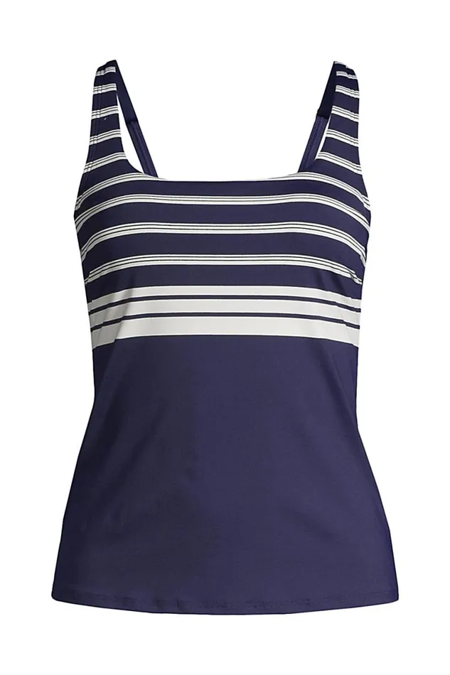 Lands039 End Swimsuits Women Plus Size Chlorine Resistant Square Neck Underwire Tankini Top Swimsuit Adjustable Straps Navy Lands039 End Swimsuits Women Plus Size Chlorine Resistant Square Neck Underwire Tankini Top Swimsuit Adjustable Straps Navy