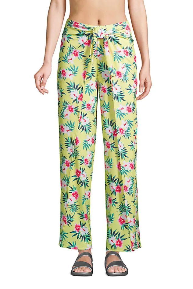 Lands039 End Swimsuits Women Upf 50 Sun Protection Pareo Swim Coverup Pants Pineapple Bliss Hibiscus Flora Lands039 End Swimsuits Women Upf 50 Sun Protection Pareo Swim Coverup Pants Pineapple Bliss Hibiscus Flora