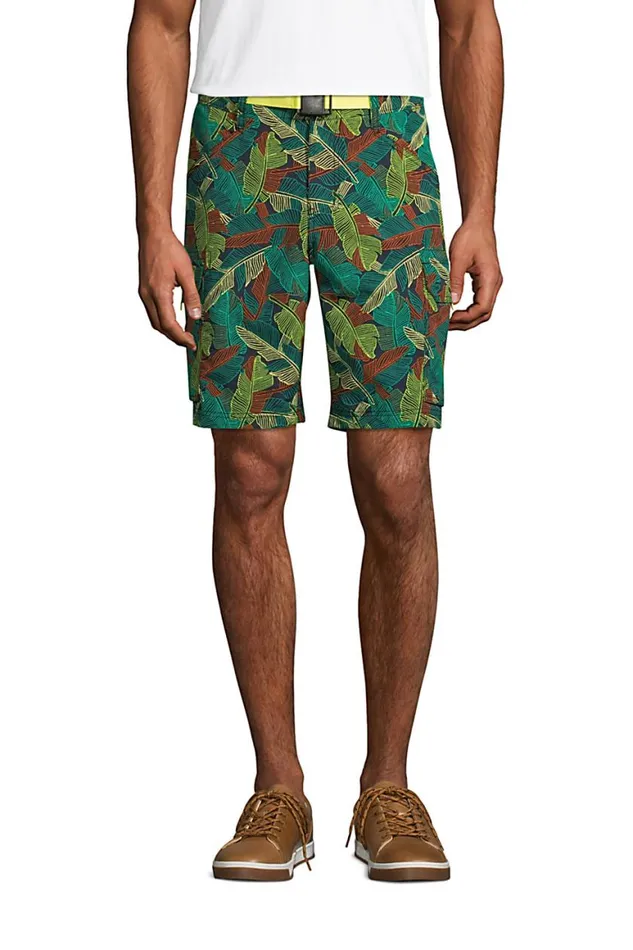 Lands039 End Swimwear Men 9034 Outrigger Quick Dry Cargo Swim Trunks With No Liner Black Linear Palm Lands039 End Swimwear Men 9034 Outrigger Quick Dry Cargo Swim Trunks With No Liner Black Linear Palm