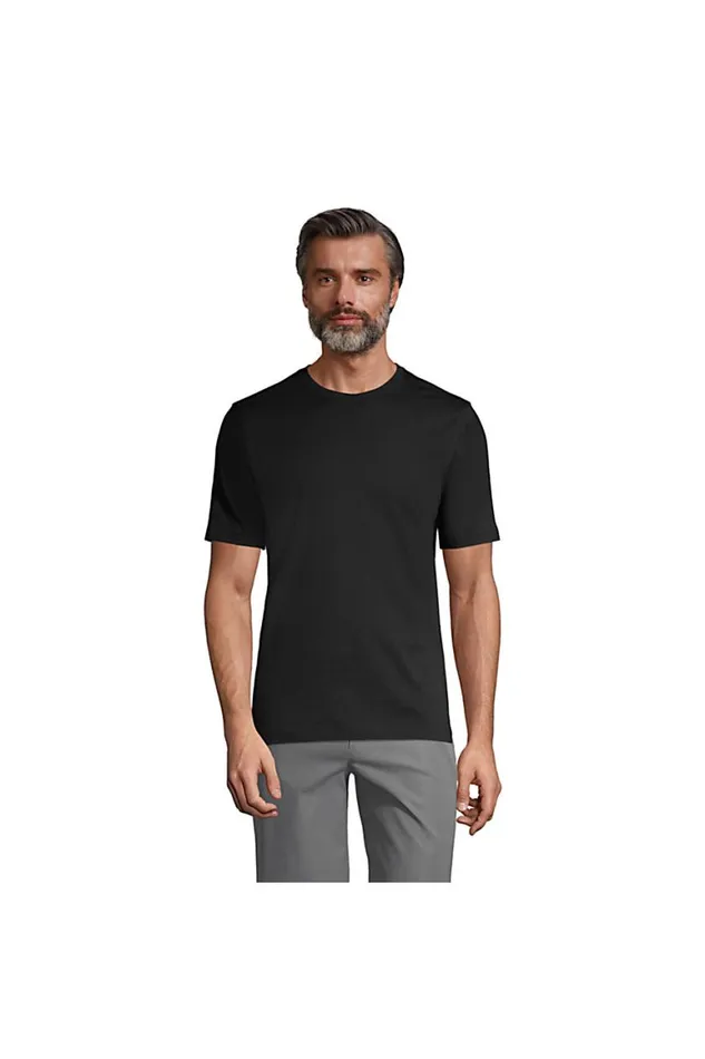 Lands039 End TShirts Men Short Sleeve Essential Tshirt Black