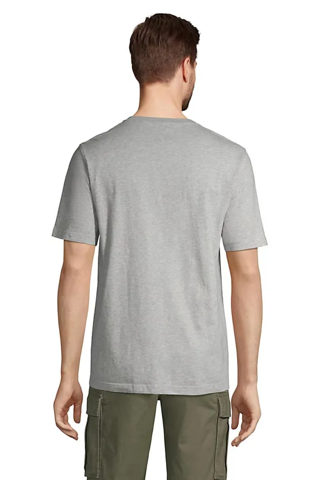 Lands039 End TShirts Men Supert Short Sleeve Vneck Tshirt Radiant Navy