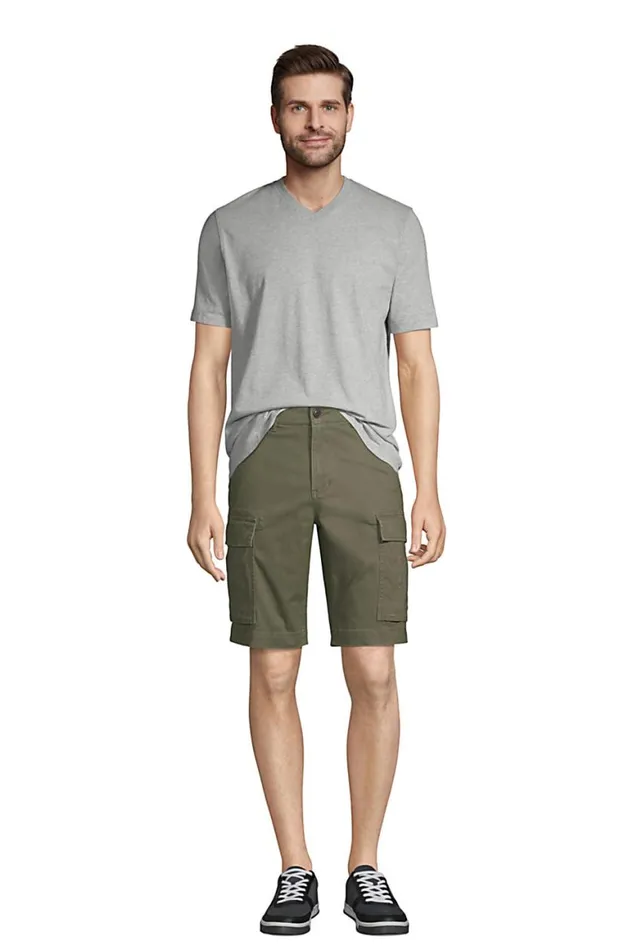 Lands039 End TShirts Men Supert Short Sleeve Vneck Tshirt Radiant Navy