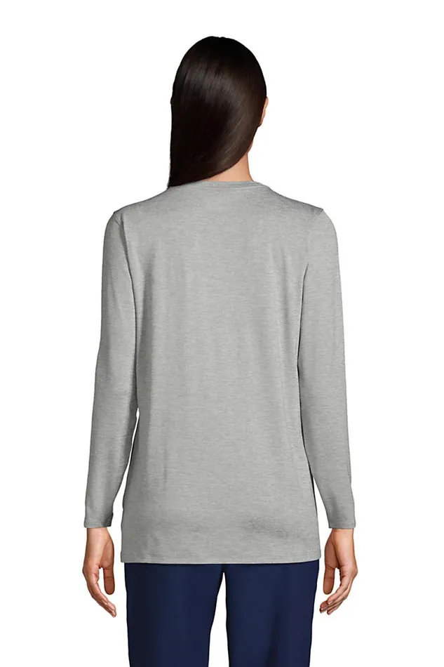 Lands039 End Tops and Tees Women Long Sleeve Active Tshirt Black