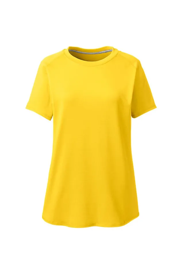 Lands039 End Tops and Tees Women Short Sleeve Active Gym Tshirt Vibrant Sun Lands039 End Tops and Tees Women Short Sleeve Active Gym Tshirt Vibrant Sun