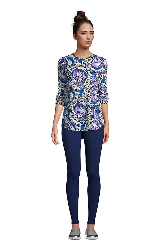 Lands039 End Tunic Tops Women Long Sleeve Curved Hem Moisture Wicking Spf Sun Tunic Print Surf Gray Tie Dye Stripe Lands039 End Tunic Tops Women Long Sleeve Curved Hem Moisture Wicking Spf Sun Tunic Print Surf Gray Tie Dye Stripe