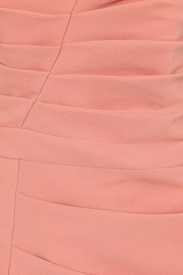 Lavish Alice Wedding Guest HAILEY Pleated Bardot Midi Dress In Coral Coral 8211 Women