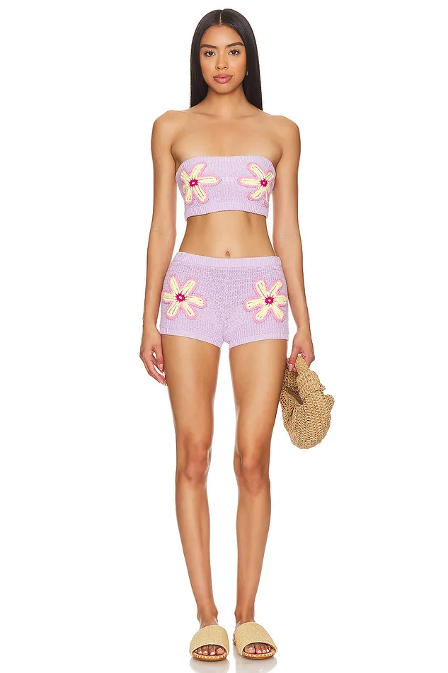 Leah Starfish Short Lavender Women Lovers and Friends Shorts Leah Starfish Short Lavender Women Lovers and Friends Shorts