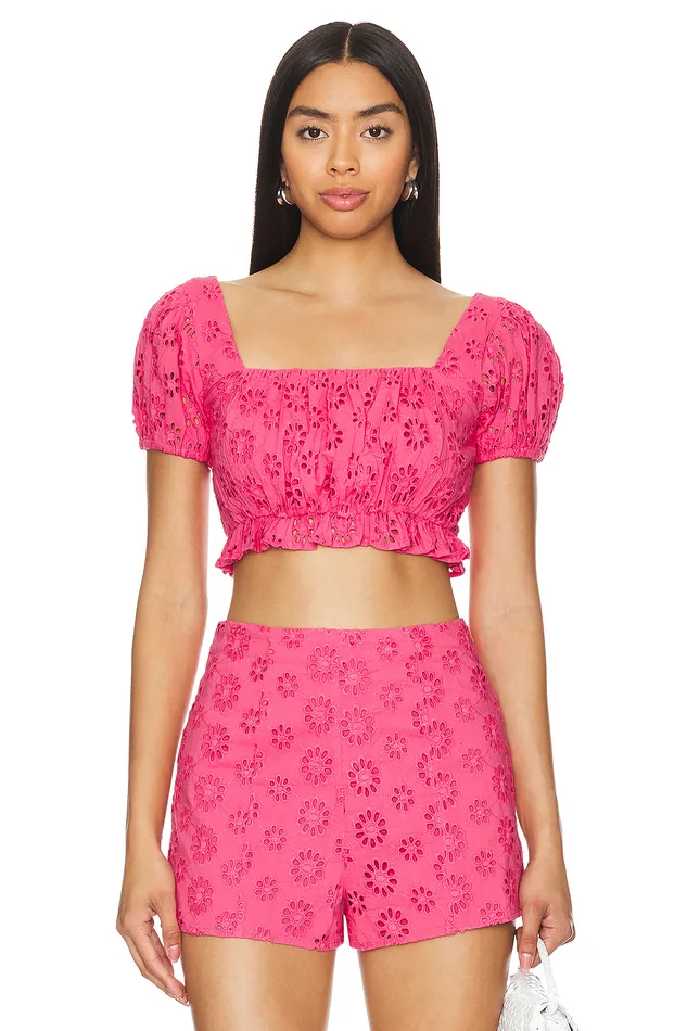 Leah Top Hot Pink Women Lovers and Friends Tops