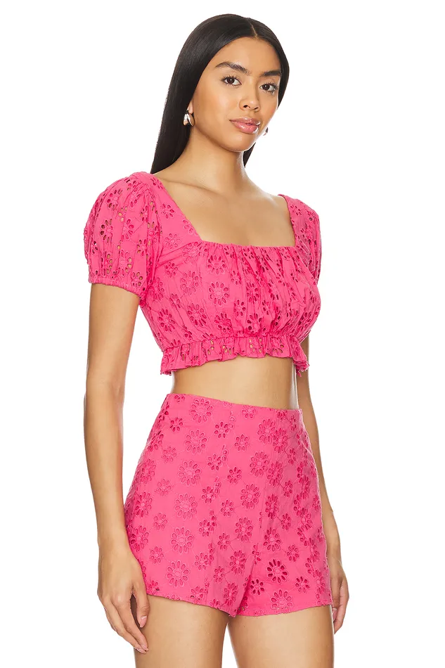 Leah Top Hot Pink Women Lovers and Friends Tops Leah Top Hot Pink Women Lovers and Friends Tops