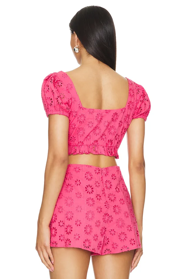 Leah Top Hot Pink Women Lovers and Friends Tops Leah Top Hot Pink Women Lovers and Friends Tops