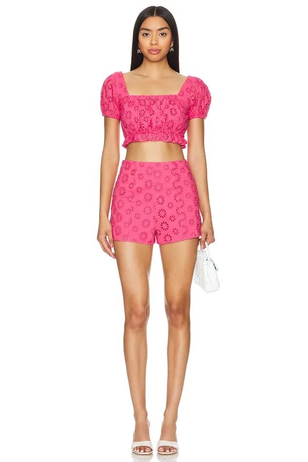 Leah Top Hot Pink Women Lovers and Friends Tops Leah Top Hot Pink Women Lovers and Friends Tops