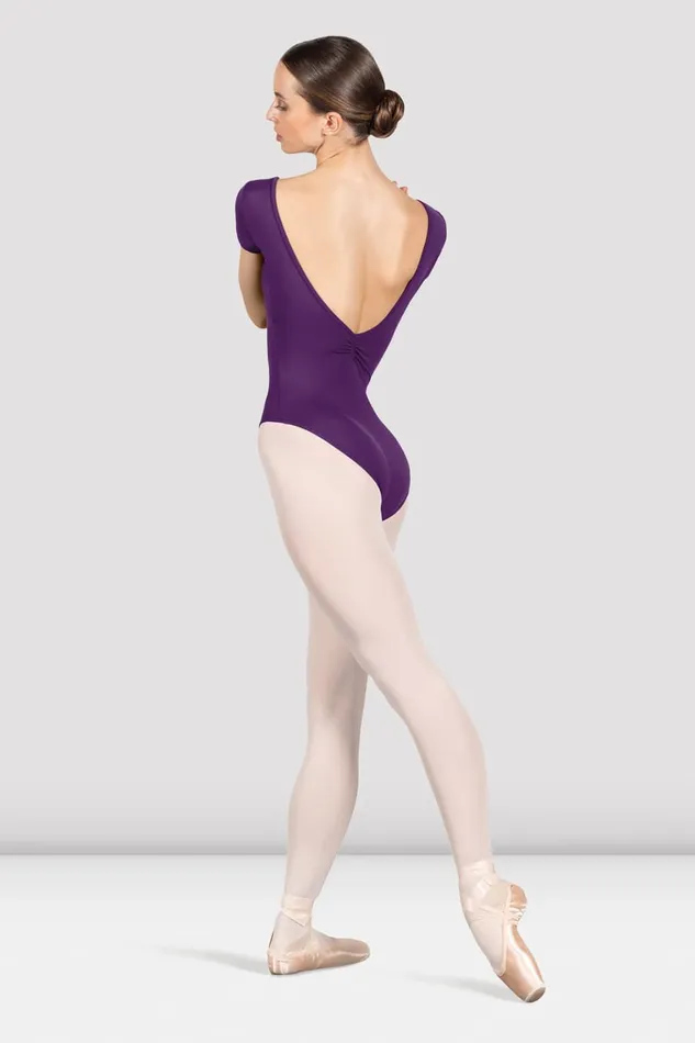 Leotards Adult Bloch Ladies Penny Cap Sleeve Leotard Aubergine