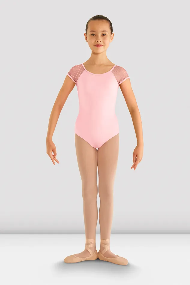 Leotards Bloch Children Girls Heart Mesh Cap Sleeve Leotard Candy Pink