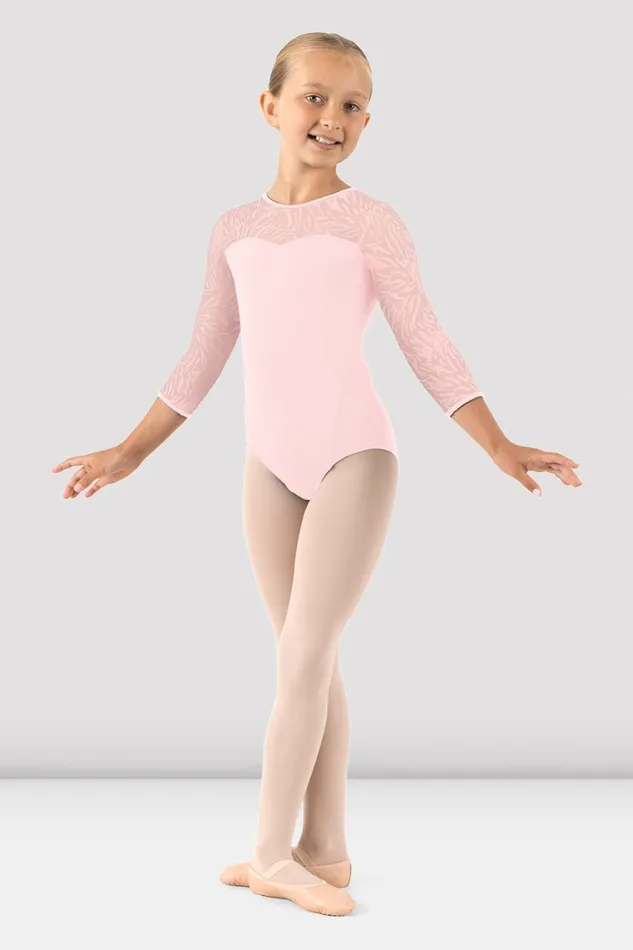 Leotards Children Bloch Girls Amelia 34 Sleeve Leotard Candy Pink