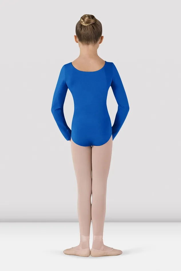 Leotards Children Girls Basic Long Sleeve Leotard Royal Bloch