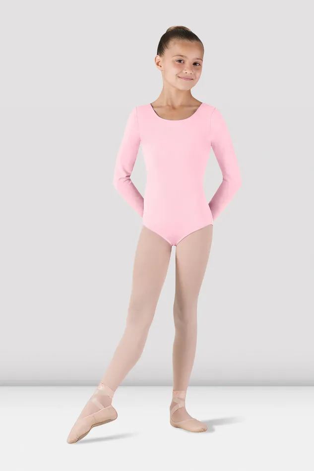 Leotards Girls Basic Long Sleeve Leotard Candy Pink 8211 Bloch Children