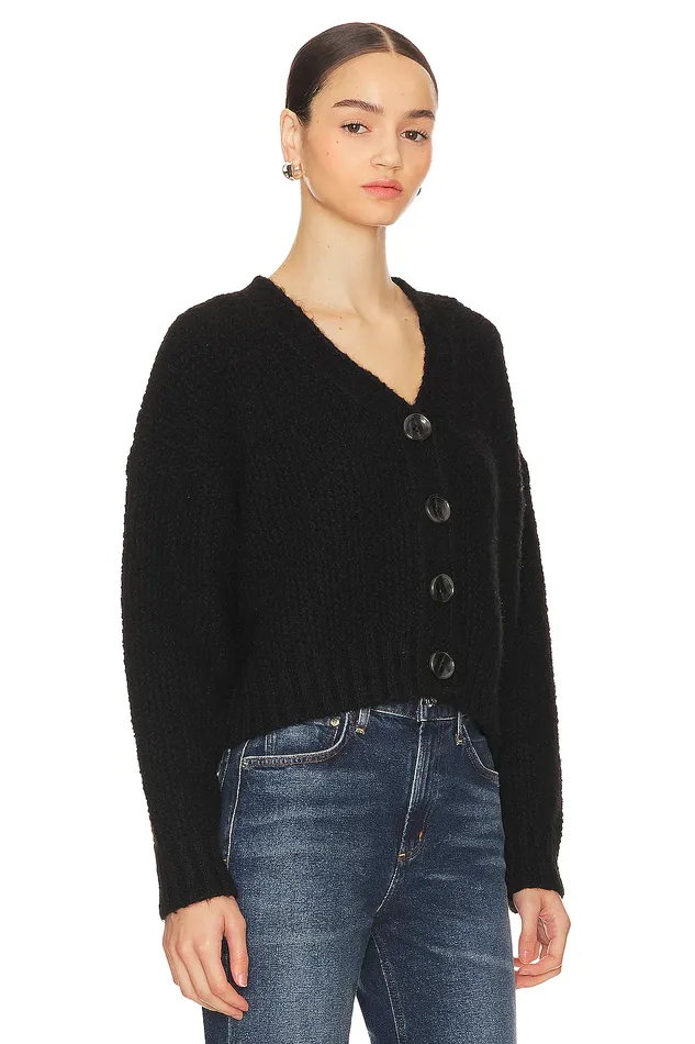 Lili Button Front Cardigan Black Women Lovers and Friends Sweaters and Knits